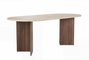 Nordure Sabella Mesa de Comedor Travertino y Nogal de Venecia